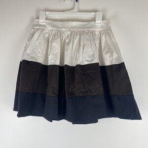 Kate Spade Women's Striped Circle Skirt Size 8 ? Chocolate Brown Color Block